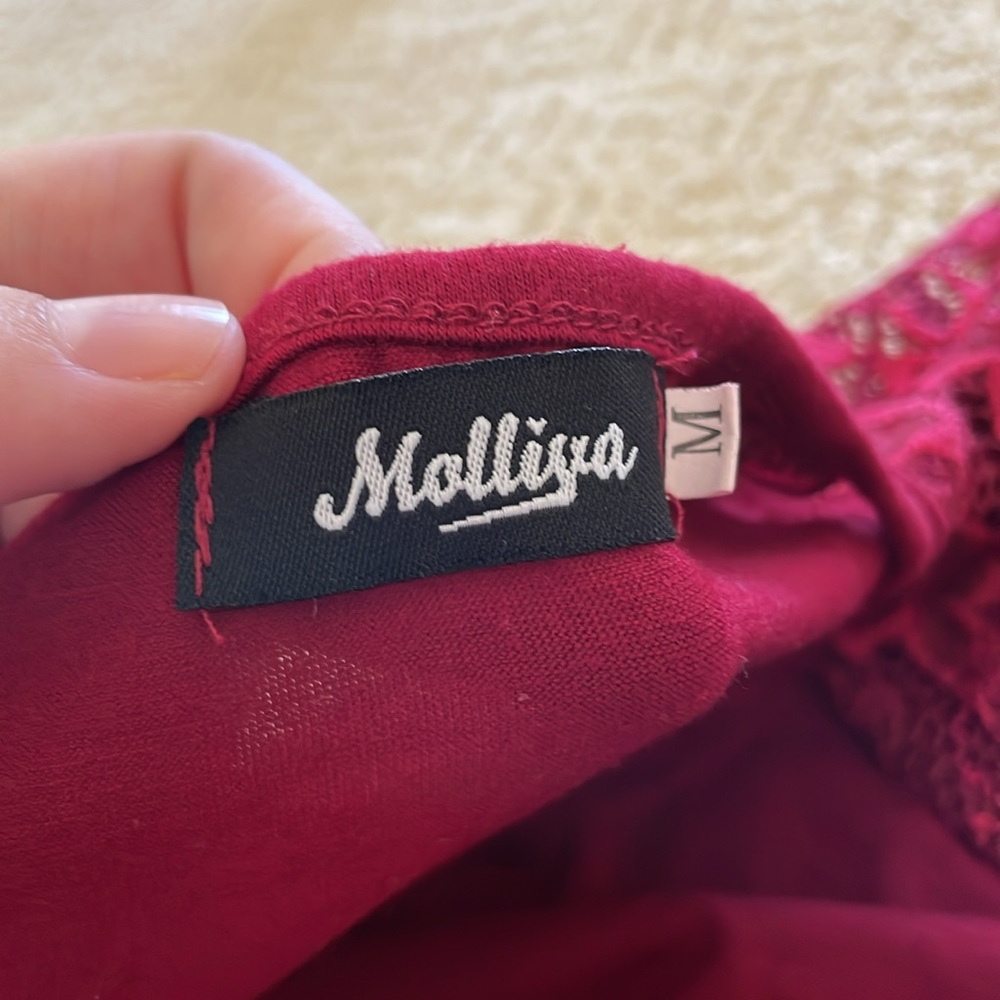 Molliya maternity red shirt. Size M. LIKE NEW! - Picture 3 of 3